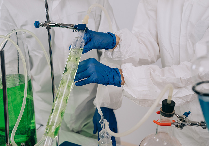 persona de laboratorio